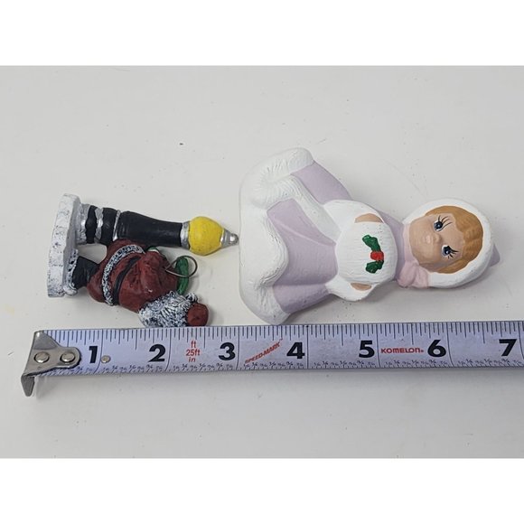 Lot Of 5/2 Christmas Ornaments 3 Christmas Figurines 3Santas 1Mrs Santa 1Girl‎ - Picture 15 of 16